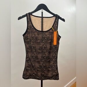 272. Yummie Tummie Black Lace Sleeveless Top/ Shapewear